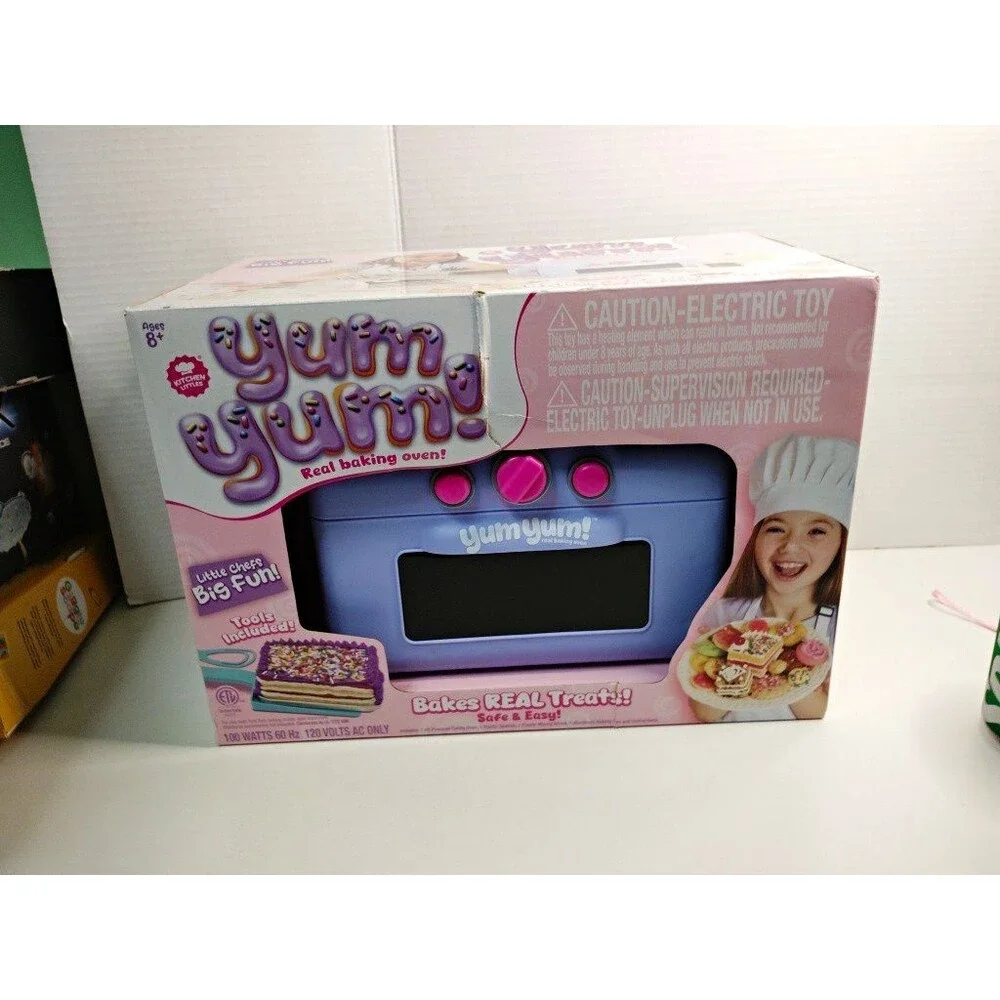 Kitchen Littles Yum Yum Electric Baking Oven Toy, Pink Full-Size Oven